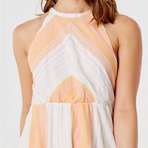 Carve Designs Pastel Striped Midi Dress